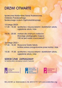 Plakat reklamujący Drzwi Otwarte 2022 r.